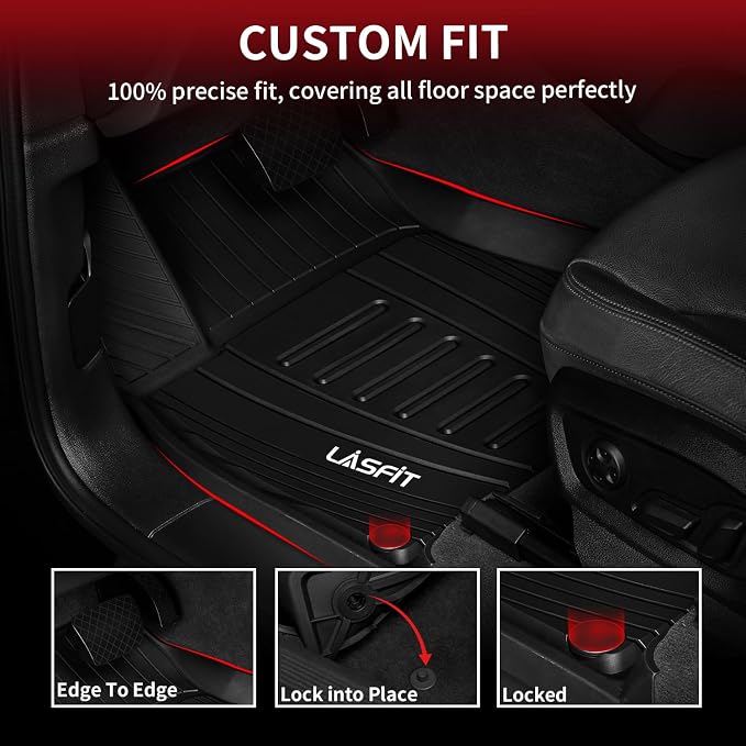 LASFIT Floor Mats Custom Fit for Audi Q5 SQ5 2018-2025, All-Weather Protection - Image 2