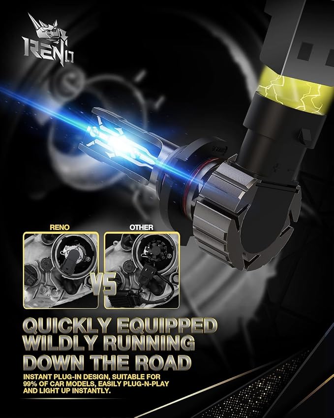 RENO 9005 H11 Bulb Combo, 9005 H11 Fog Lights, H11 9005 Light Bulbs Fanless In - Image 5