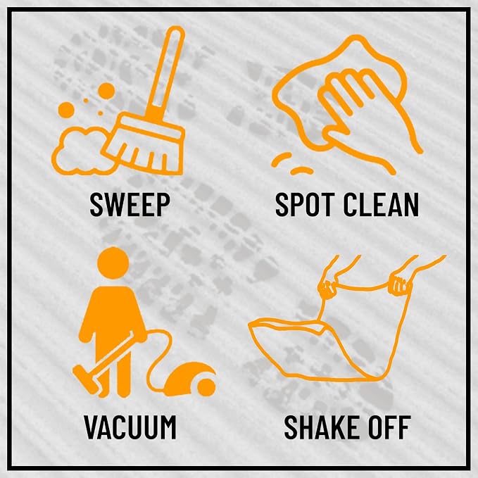 Ottomanson 2'7" x 5' Mud Mat Area Rug Scraper Carpet - Image 6