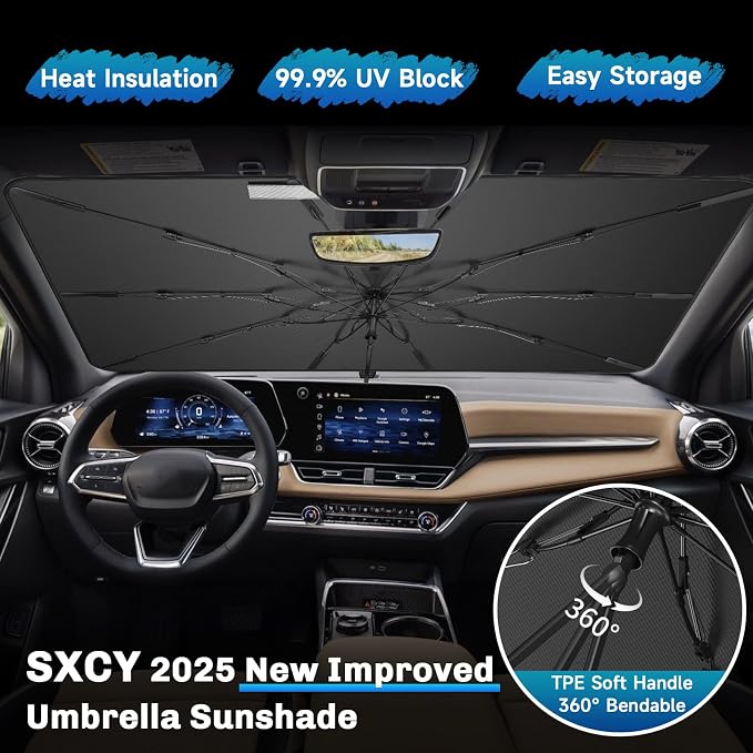 SXCY for 2025 Chevrolet Equinox Windshield Umbrella Sunshade for 2025 Chevy - Image 4