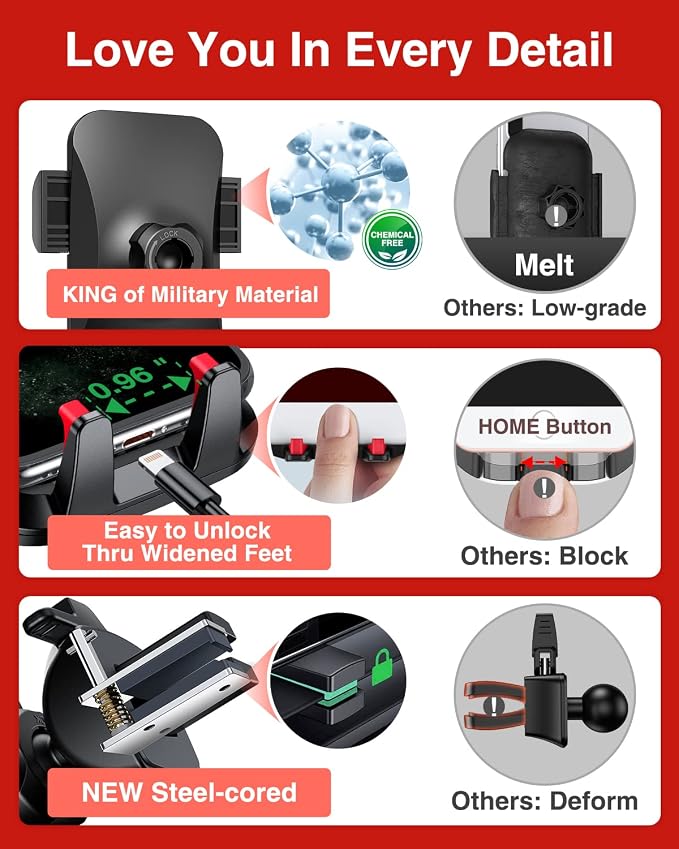 VANMASS 【2025 Strongest & Military-Grade Car Phone Mount 【Patent & Safety】 - Image 6