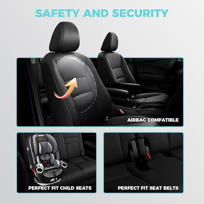for Honda Pilot Seat Covers, Car Seat Protectors Full Set Custom Fit Pilot Elite - Image 4
