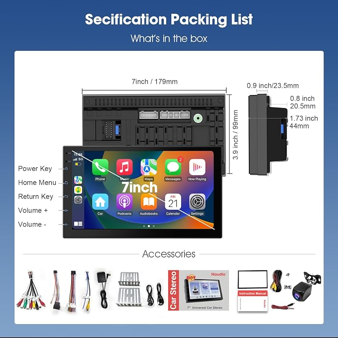 Wireless CarPlay Screen for Car & Android Auto Head Unit - Image 7