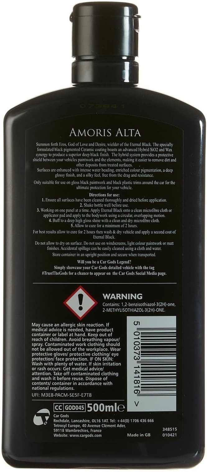 Car Gods Eros Eternal Black Ceramic SiO² Wax, 17 Fl Oz - Image 2