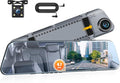 Mirror Dash Cam 4.7 Inch Rear View Mirror 720P Front and Rear View Dual Cameras by AMprimeCarStereoRadio