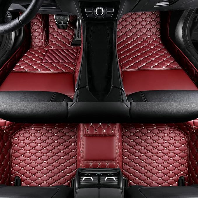 Custom Colors Car Floor Mats Black Pink by Unknown