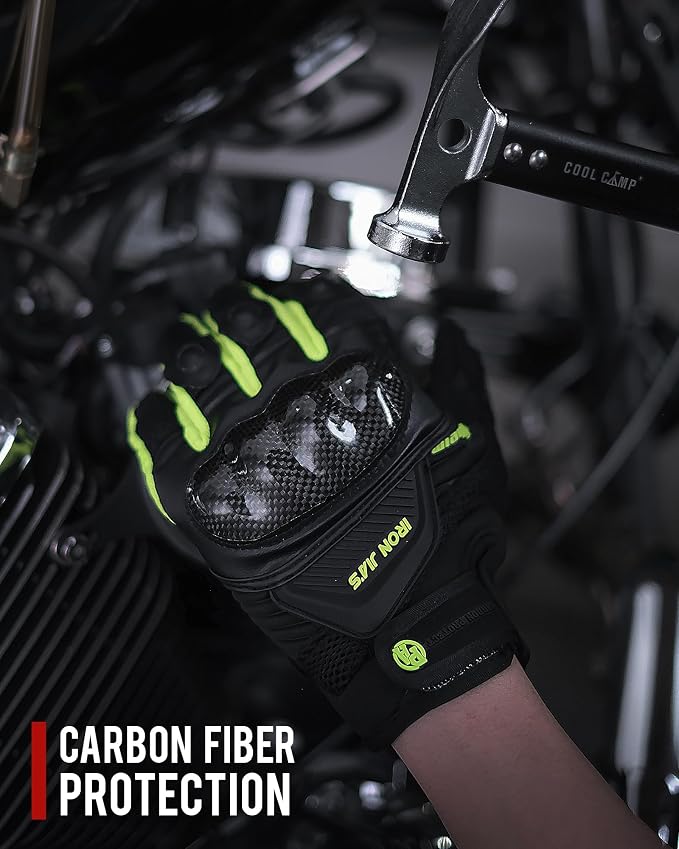 Motorcycle Gloves Touch Screen for Men Women Padding Hard Knuckle Cycling - Image 2