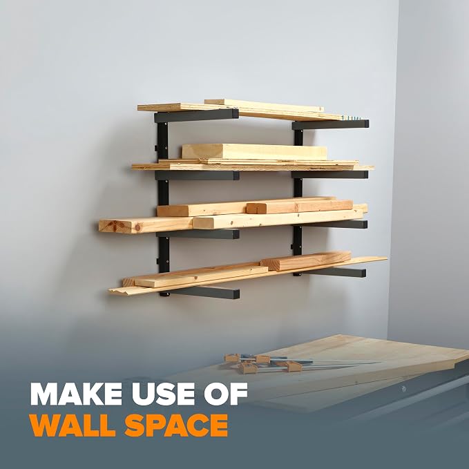 Bora 4-Level Lumber Storage Rack Wood and Garage Organization Space-Saving - Image 5