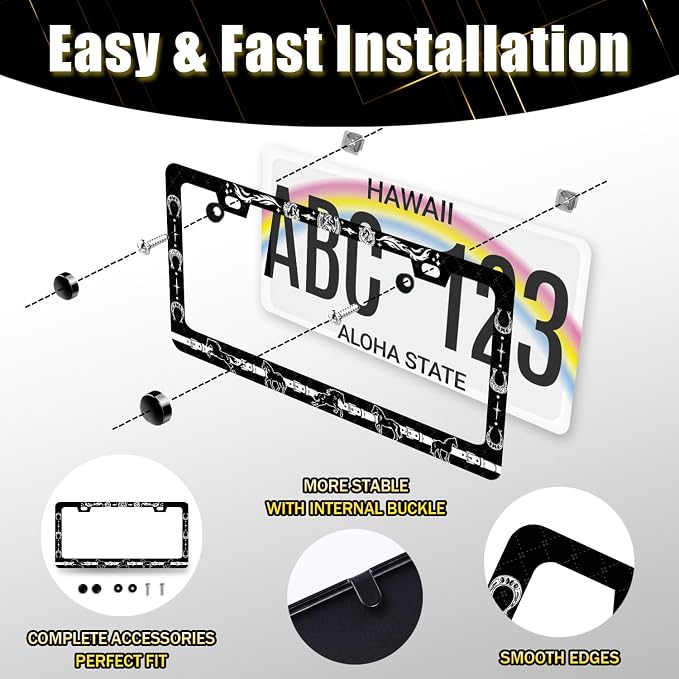 Horse License Plate Frame Horseshoe License Plate Holder - Image 6