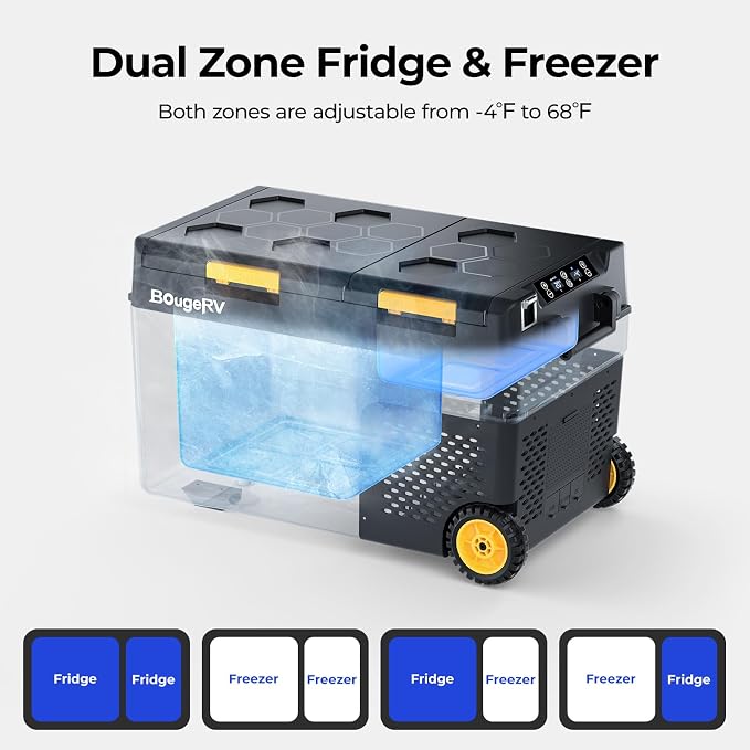 BougeRV 12 Volt Car Refrigerator, CRD2 43 Quart Portable Fridge Freezer - Image 3