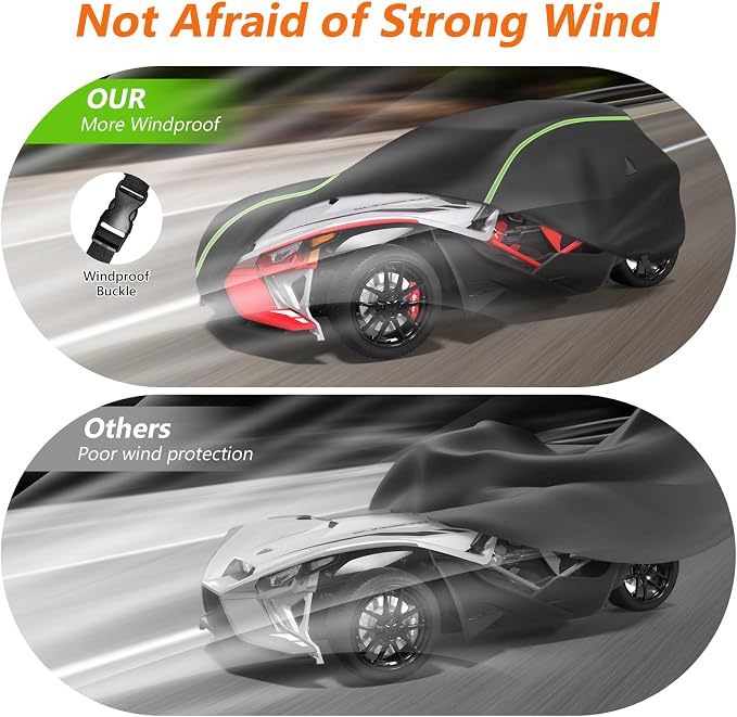 Full Cover Compatible with Polaris Slingshot with Roof, 420D Oxford Cloth - Image 4