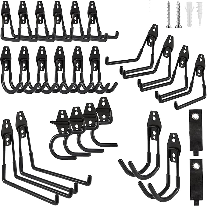 Garage Hook Heavy Duty Wall Storage Hangers, 26 Pack Garage Storage Hooks Steel by Unknown