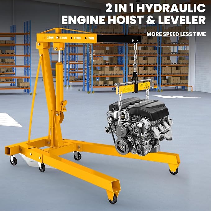 2-Ton Folding Hydraulic Engine Hoist - Image 6