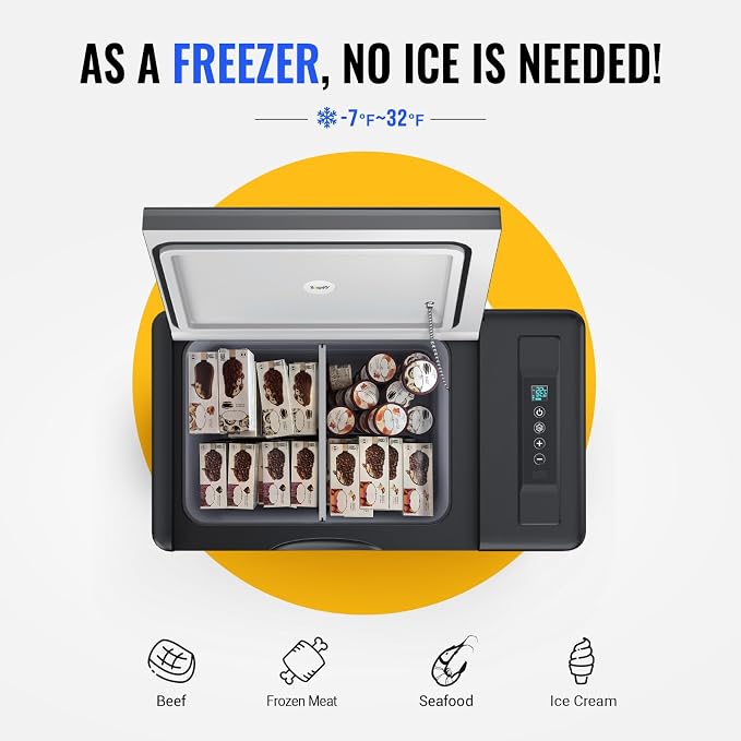 BougeRV 12 Volt Refrigerator 12V Car Fridge 30 Quart Portable Freezer - Image 3