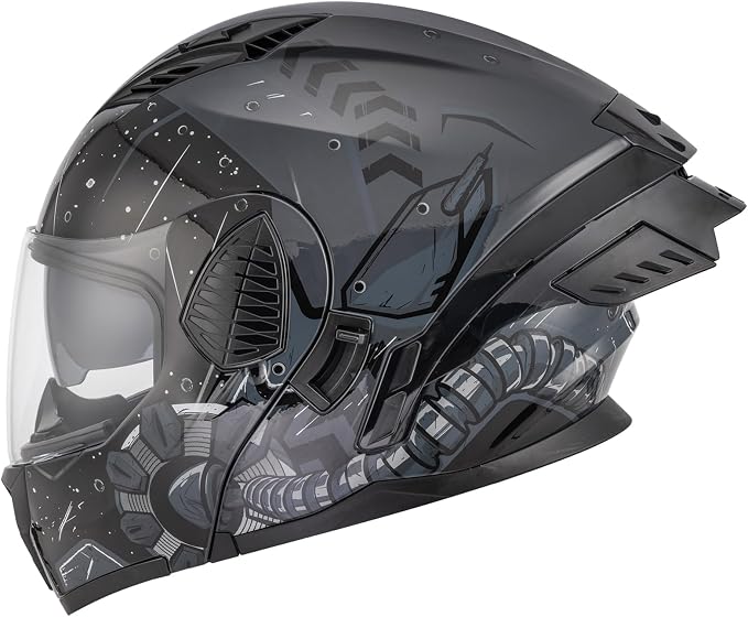 Modular Motorcycle Helmets Full Face Flip up Street Bike Motorcycle Helmet by OUMURS