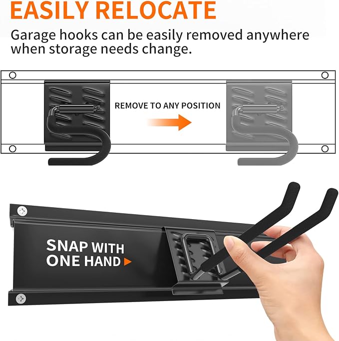 Garage Tool Organizer Wall Mount 11 PCS Garden Tool Organizer Adjustable Garage - Image 4