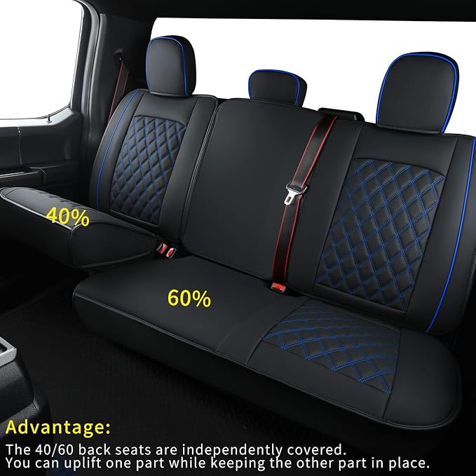 LUCKYMAN CLUB F150 Faux Leather Seat Covers Fit - Image 7