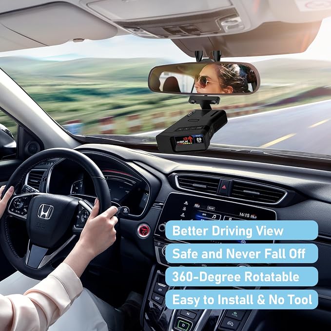 Car Rearview Mirror Radar Detector Mount, Suitable - Image 5