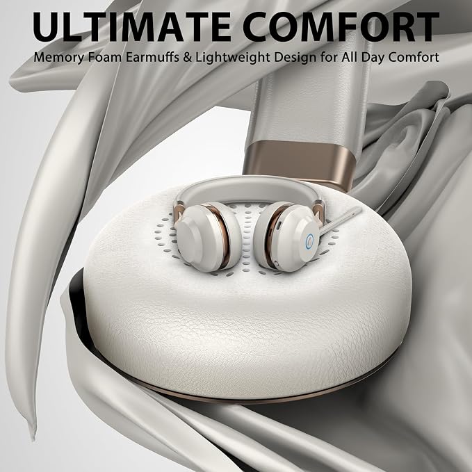 Wireless Headset with Mic for Work, V5.2 Wireless Headphones with Mic Noise - Image 7