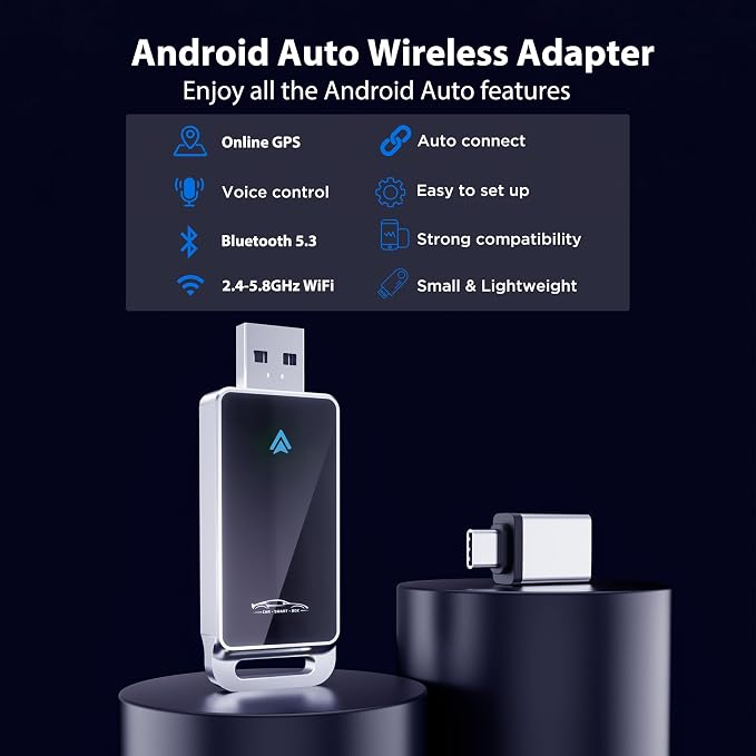 Android Auto Wireless Adapter, Convert Factory Wired to Wireless, Easy Plug and - Image 2