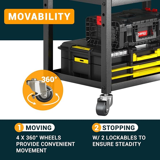 WAROME Power Tool Organizer for Garage, Heavy Duty Tools Holder Storage Rack On - Image 7