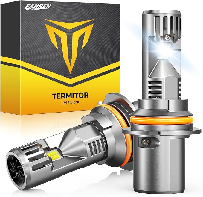 FAHREN 9007 Bulb, 33000LM 800% HB5 light bulb, 6500k White IP68 Waterproof by Fahren