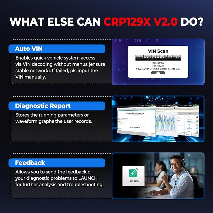 OBD2 Scanner LAUNCH CRP129X V2.0 Elite Scan Tool, Upgrade of CRP123X, 12 Reset - Image 6