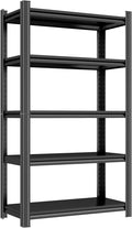 Adjustable 5-Tier Garage Shelving, Heavy Duty Steel Storage Rack, High Load by Notmise