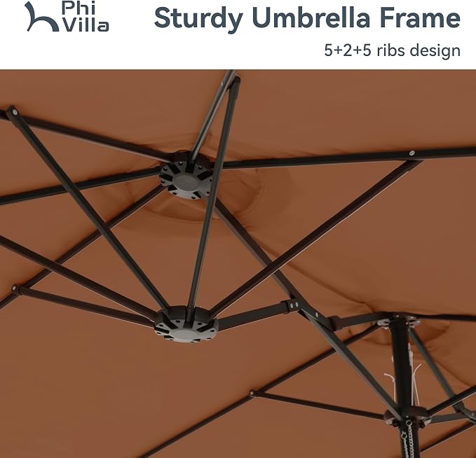 PHI VILLA 15ft Large Patio Umbrellas - Image 5