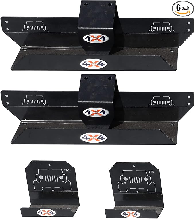 EZ4x4 Garage Wall Freedom Panel & Wrangler Door Storage Hangers Combo Kit by E-Z4X4