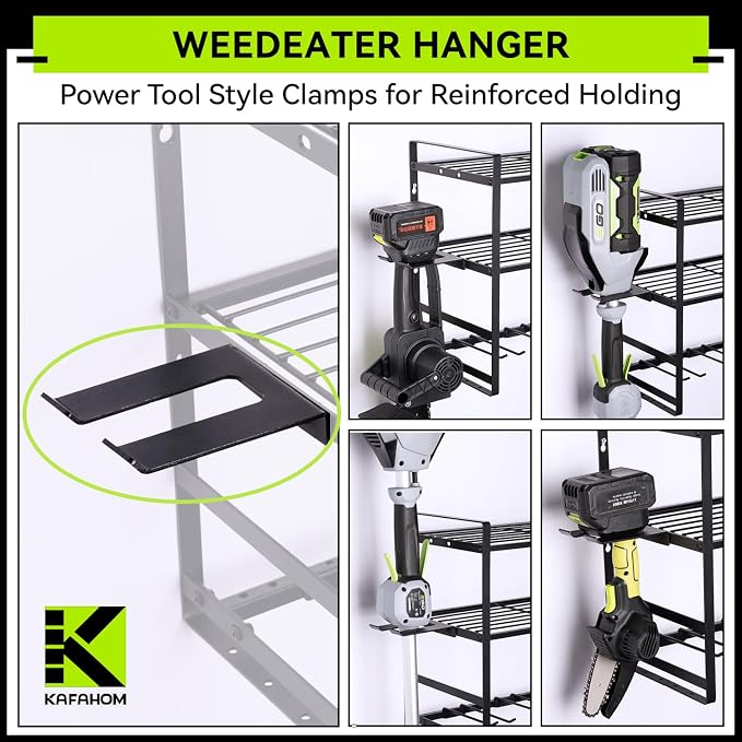 KAFAHOM Leaf Blower and Weedeater Hanger, Lawn Power Tool Organizer Wall Mount - Image 3