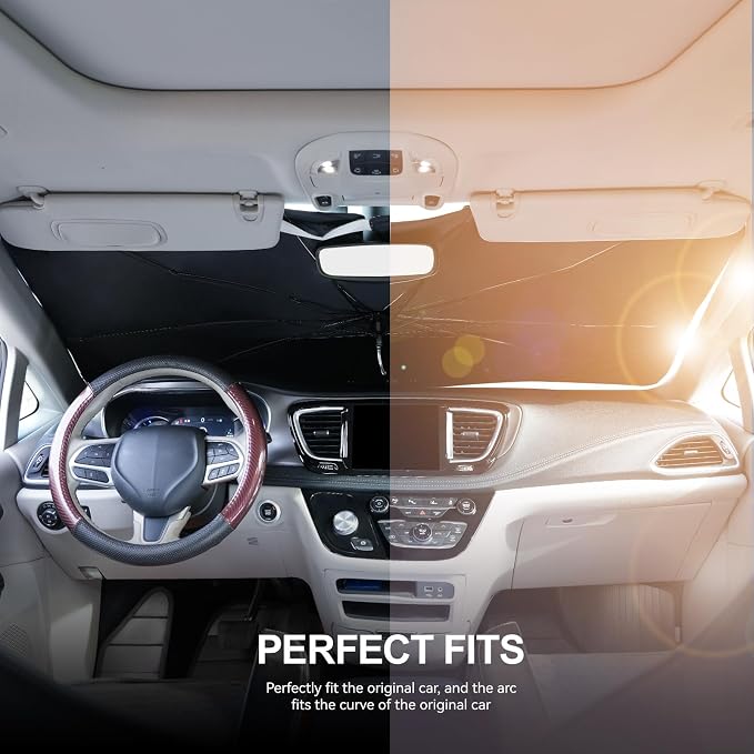 2017-2025 Upgraded for Chrysler Pacifica Sunshade, Portable Foldable Sunshade - Image 2