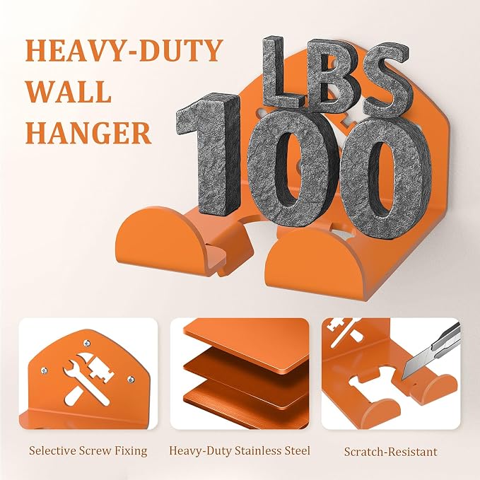 Garage Organization Storage Trimmer Rack Garden Power Tool Hanger - Image 3