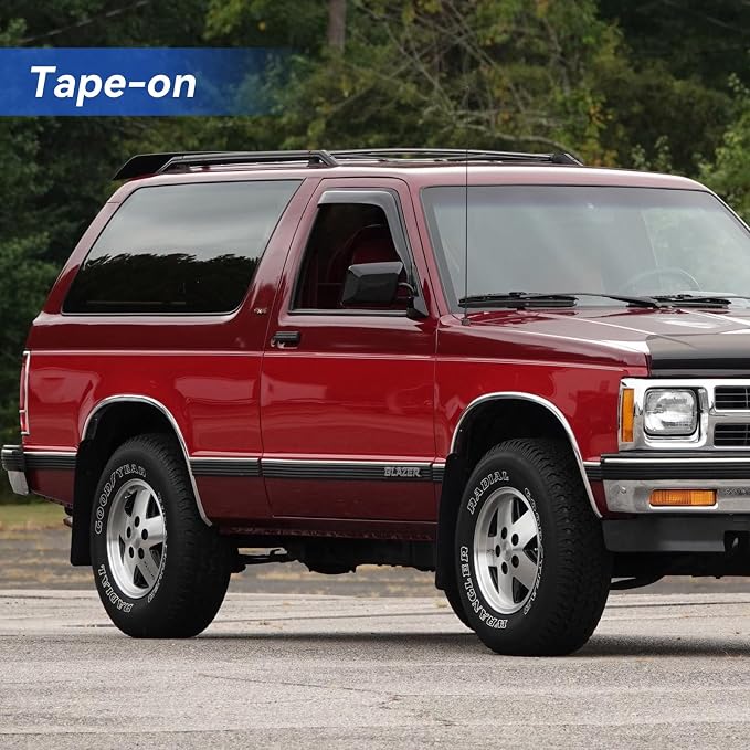 Window Visors Rain Guards for 1987-1991 Chevy Blazer, Out-Channel Window Vent - Image 3