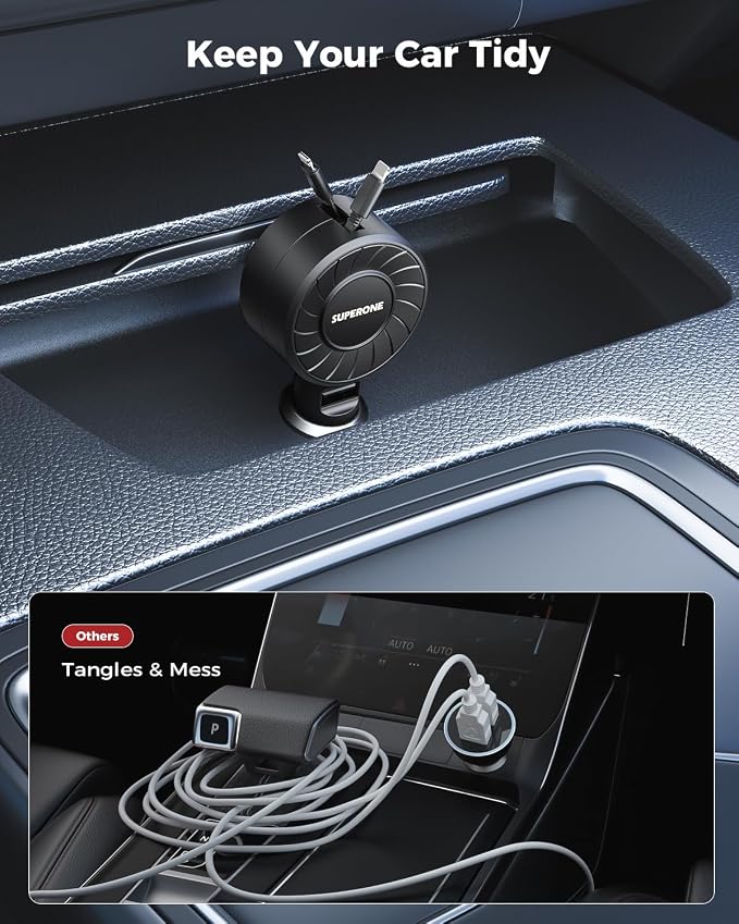 SUPERONE Retractable Car Charger - Image 4