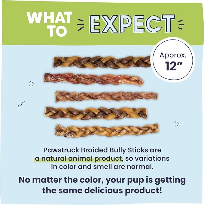 Pawstruck Natural 12” Braided Bully Sticks - Image 7
