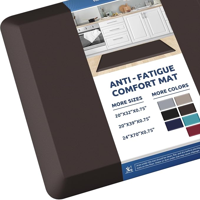 KitchenClouds Kitchen Mat Cushioned Anti Fatigue Rug 24"x70" Waterproof by KitchenClouds