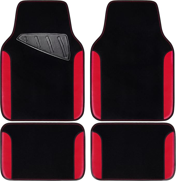 CAR PASS Rainbow Waterproof Universal Fit Faux Leather Car Carpet- Anti-Slip by CARPASS