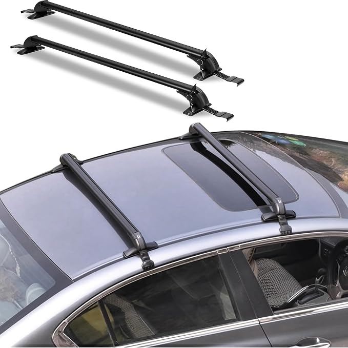 Universal Car Roof Rack, Adjustable Aluminum Alloy Crossbars Heavy Duty Roof by Zorpupoa