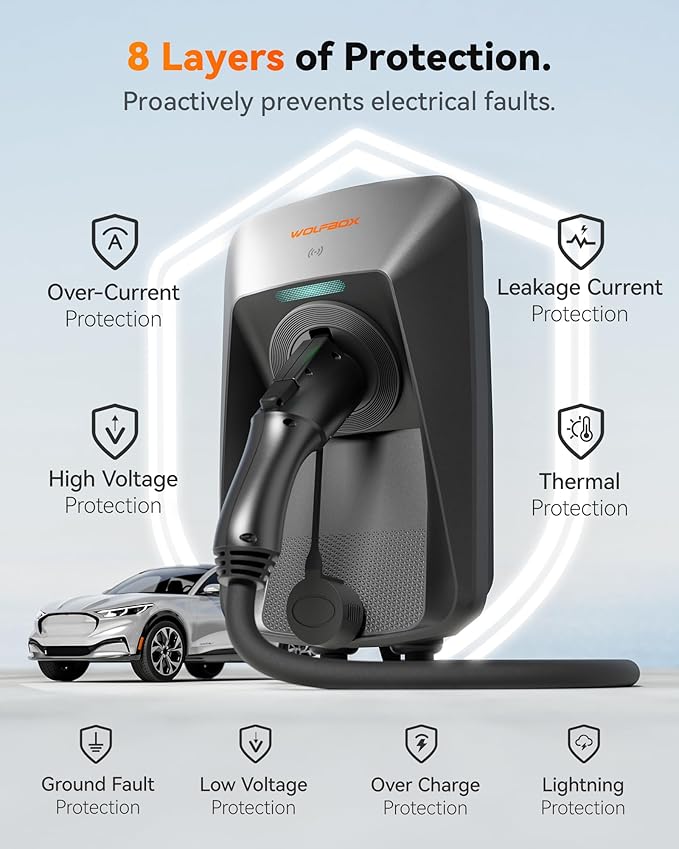 WOLFBOX Level 2 ev Charger 48 Amp J1772, Hardwired ev Charger Level 2 - Image 6