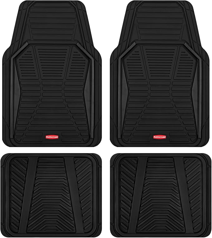 Rubbermaid Car Mat Full Set All-Weather Heavy-Duty 4 Pieces– Trim-to-Fit by Rubbermaid