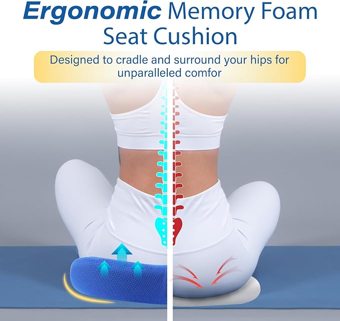 Car Seat Cushion, Ergonomic Memory Foam Car Cushion - Image 5