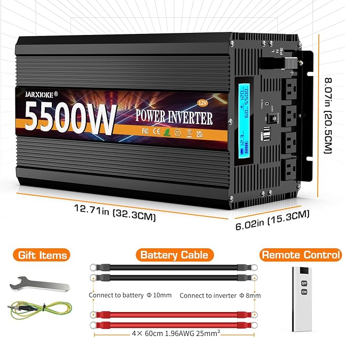 5500 Watt Power Inverter 12V DC to 110V 120V Converter - Image 6