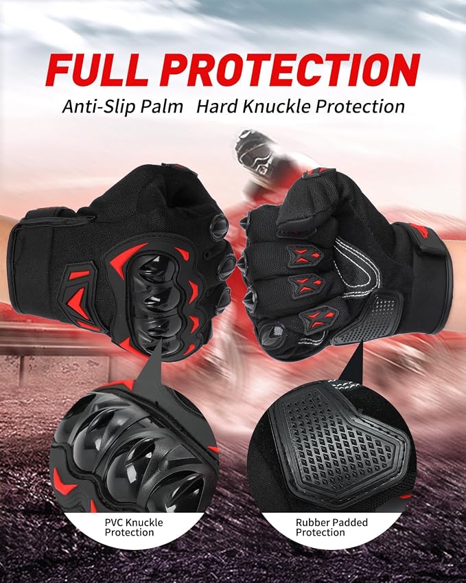 Motorcycle Gloves, Touchscreen Motorbike Gloves - Image 4