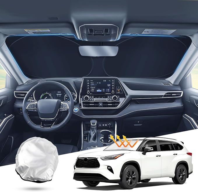 T TGBROS Windshield Sun Shade Custom Fit by TTGBROS