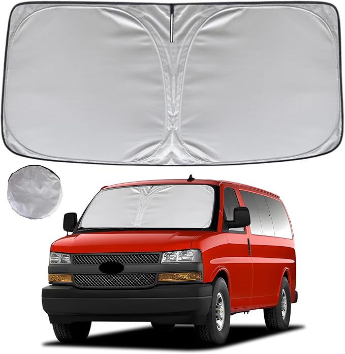 KAYZT Windshield Sun Shade for 1996-2025 2026 Che-vrolet/Chevy Express Cargo by KAYZT