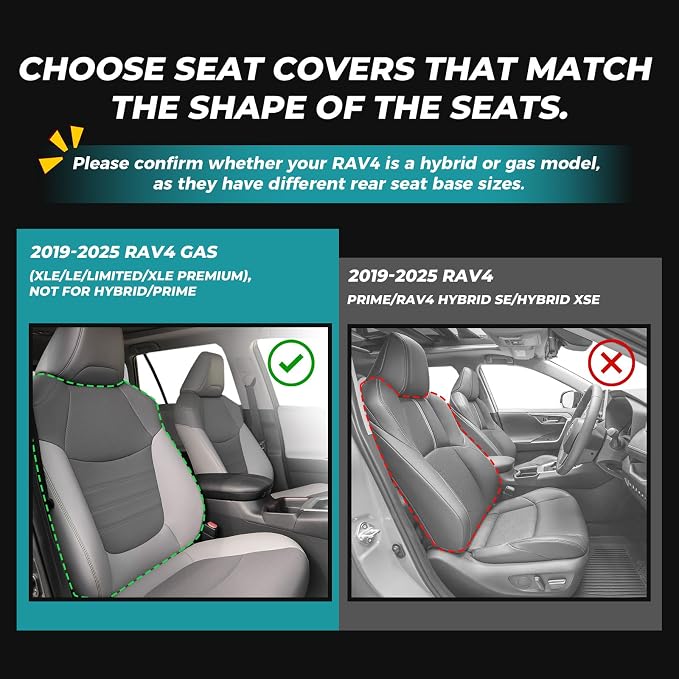 for Toyota RAV4 Seat Covers 2019 2020 2021 2022 2023 2024 2025 RAV 4 LE XLE - Image 2
