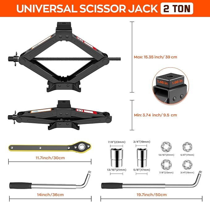 New Version Car Jack Kit Scissor Jack - Image 2