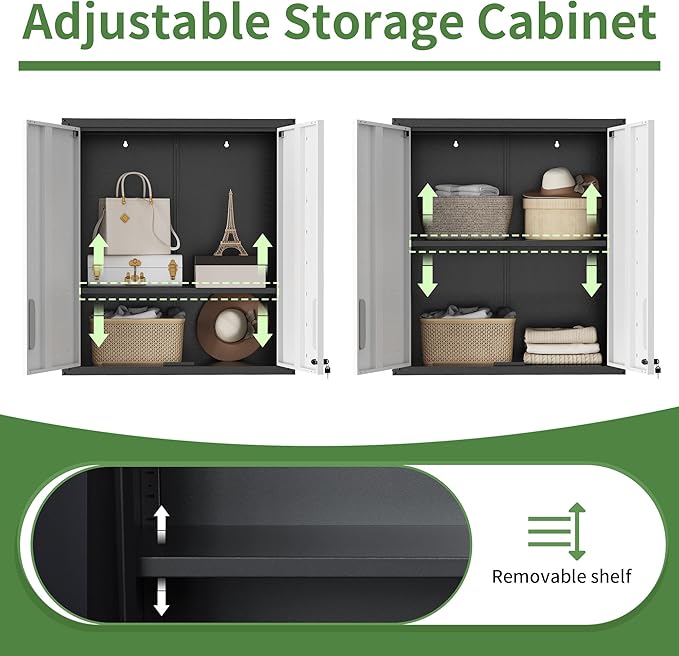 Metal Tool Cabinet, Garage Storage Cabinet System, Wall Cabinet & Locking - Image 5