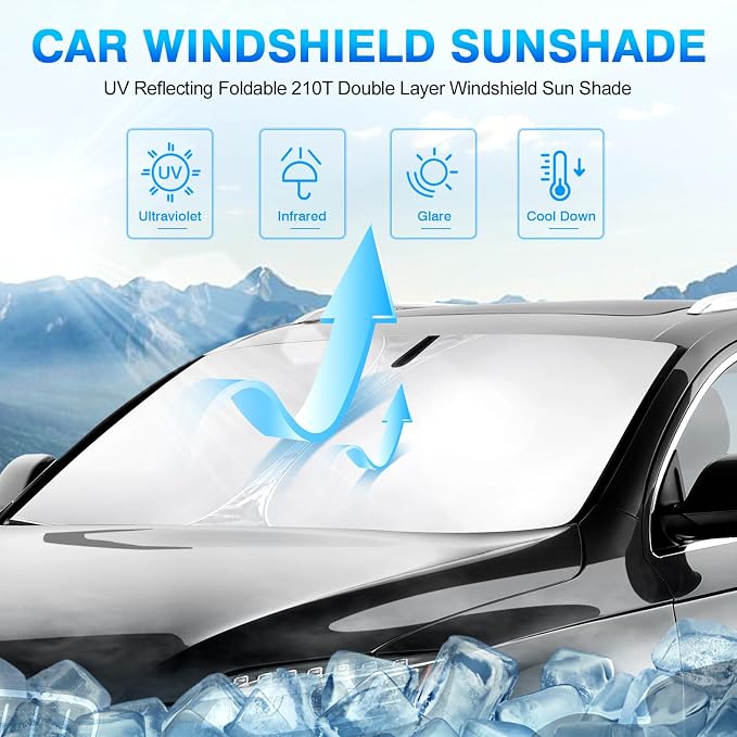 KUST Windshield Sun Shade for Audi Q7 Accessories 2007-2015 Window Shade Sun - Image 2